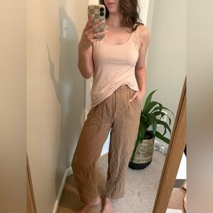 Saks Fifth Avenue Essential Fit Tank Neutral Beige Pink Tank XS